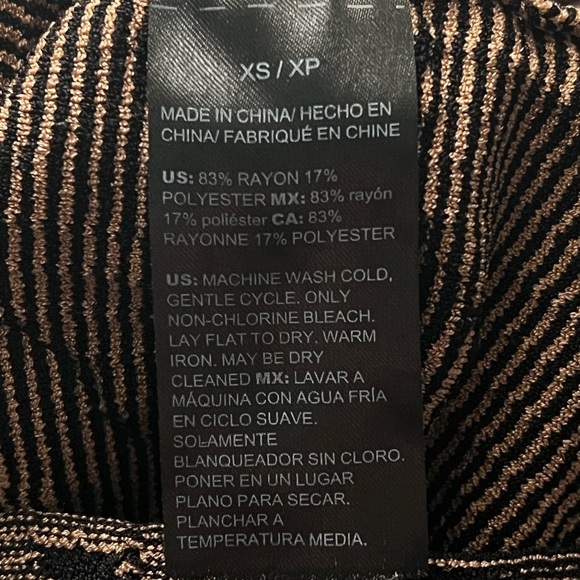 White House Black Market | Brown/Black Tiger Print Knit Tank Sz XS - Picture 4 of 5